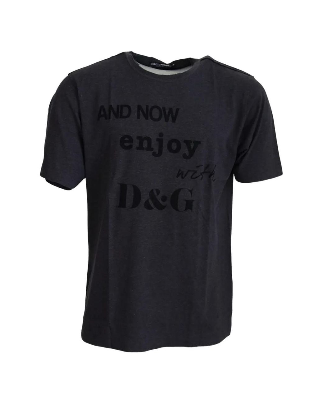 Dolce & Gabbana Black T-Shirt À Imprimé Graphique for men
