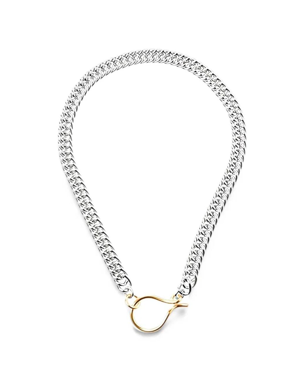 Beatriz Palacios Metallic Collier En Maille Gourmette