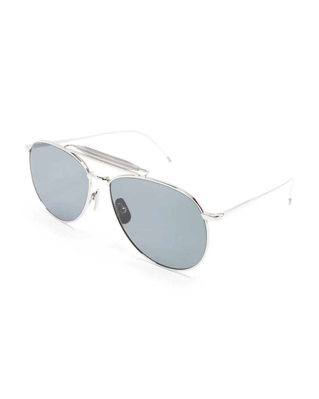 Thom Browne Blue Pilot-Frame Sunglasses