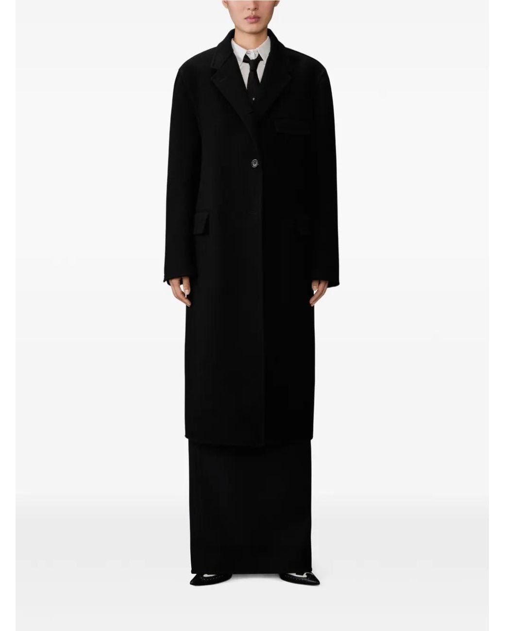 Thom Browne Black Single-Breasted Coat