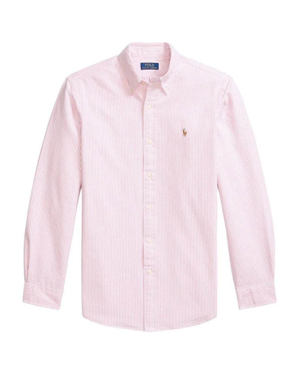 Polo Ralph Lauren Pink Striped Button-Down Shirt for men