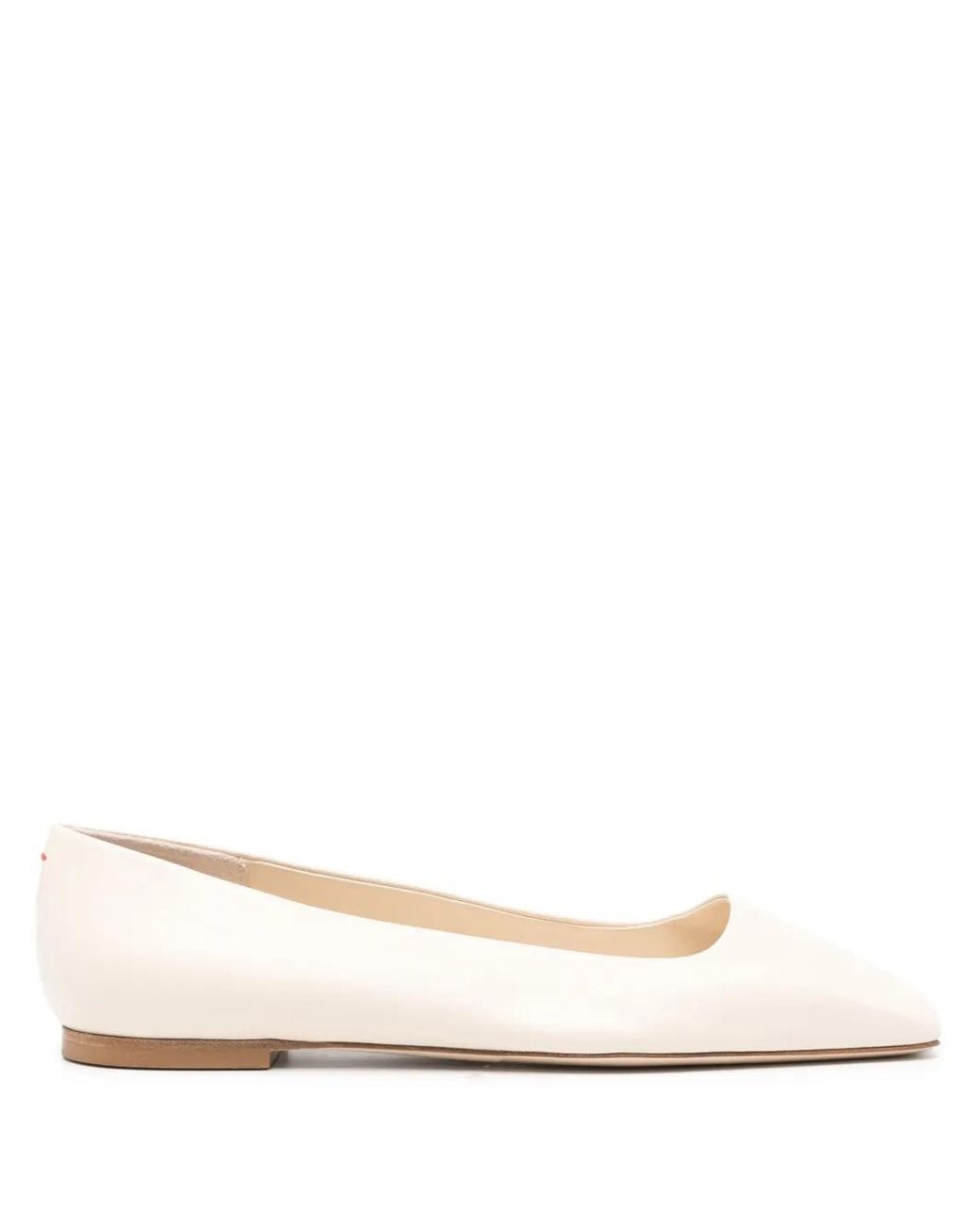 Aeyde Natural Matti Leather Ballerina Shoes