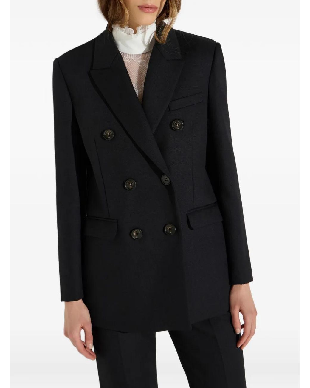 Elisabetta Franchi Blue Wool Jacket