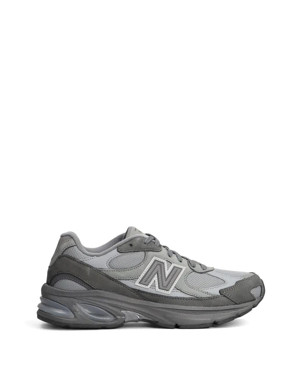 New Balance Gray X Comme Des Garçons Homme Panelled Logo-Patch Sneakers for men