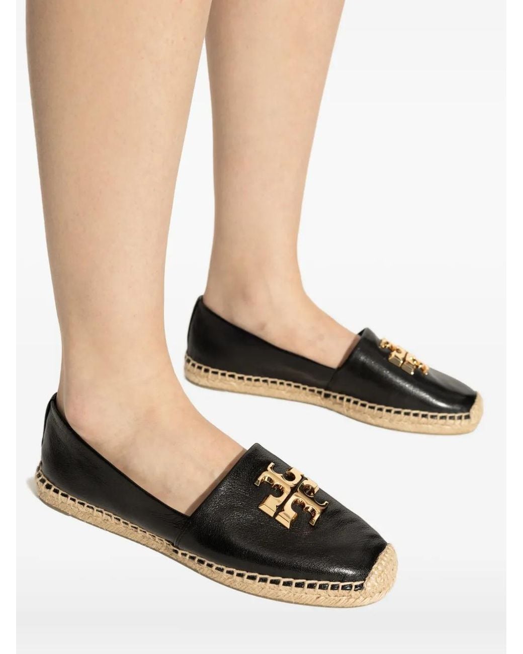 Tory Burch Black Eleanor Espadrille
