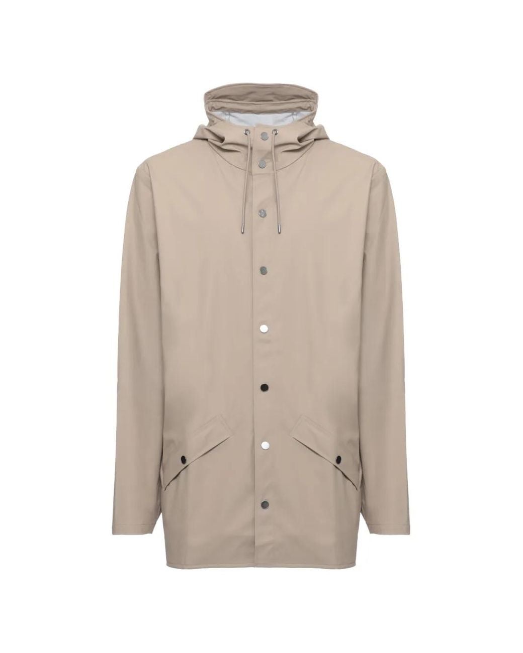 Rains Natural Hooded Storm-Flap Raincoat for men