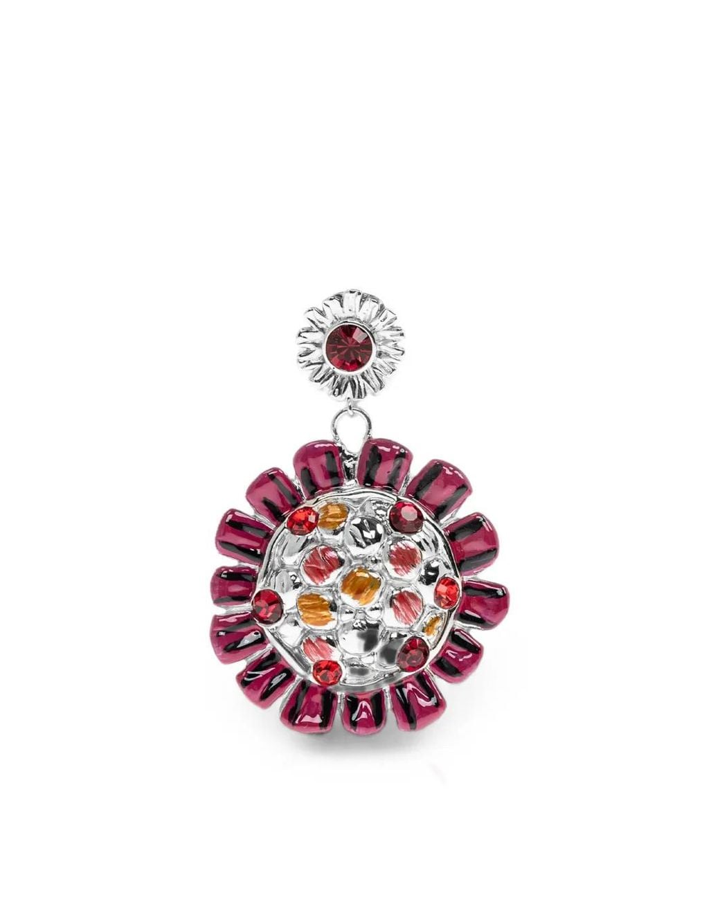 Marni White Floral-Motif Earrings