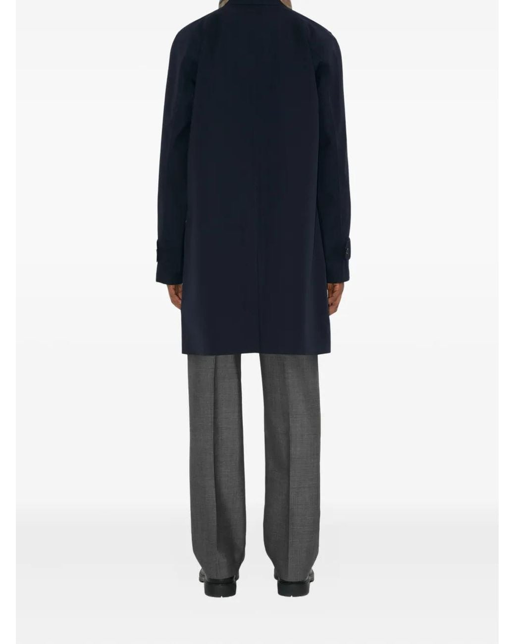 Burberry Blue Button-Up Coat for men