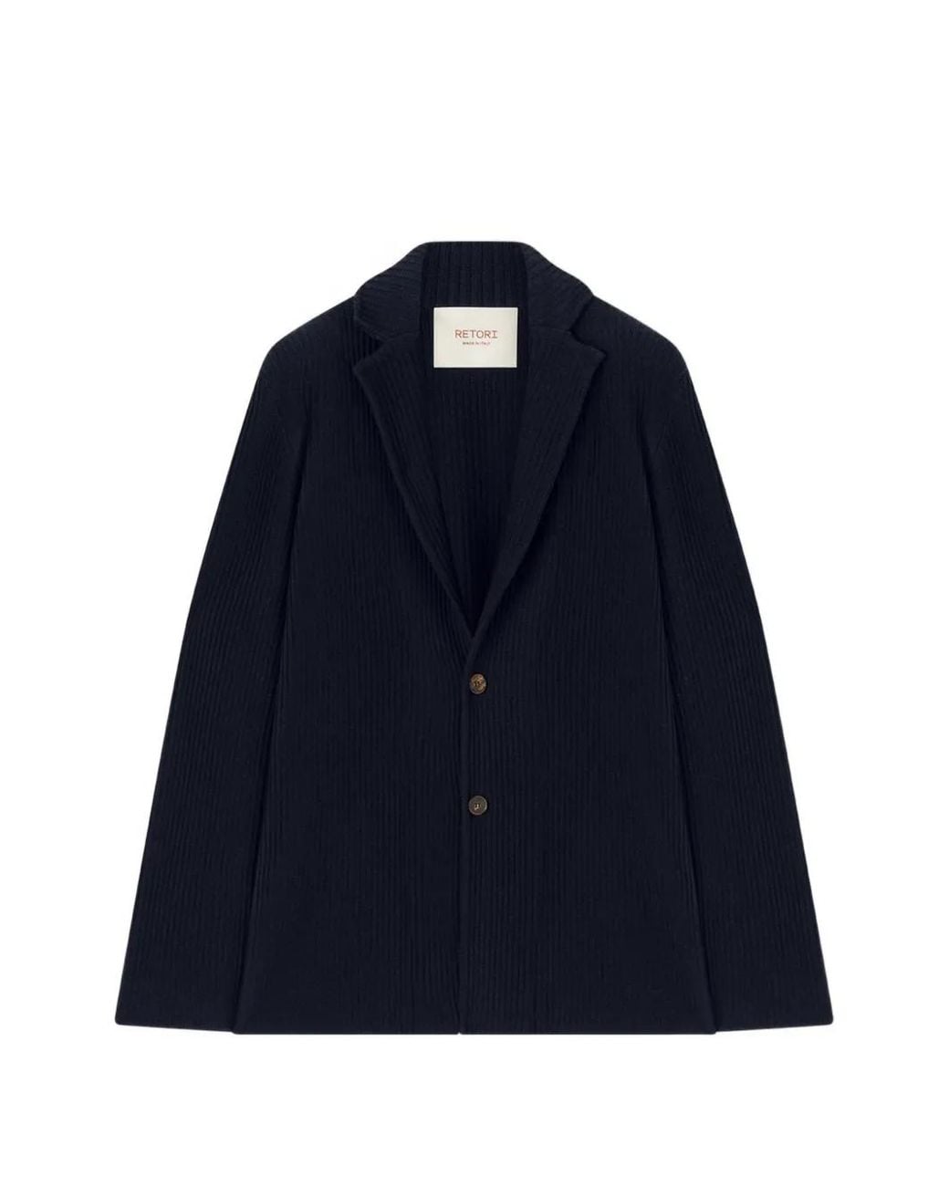 RETORI Blue Knitted Blazer for men