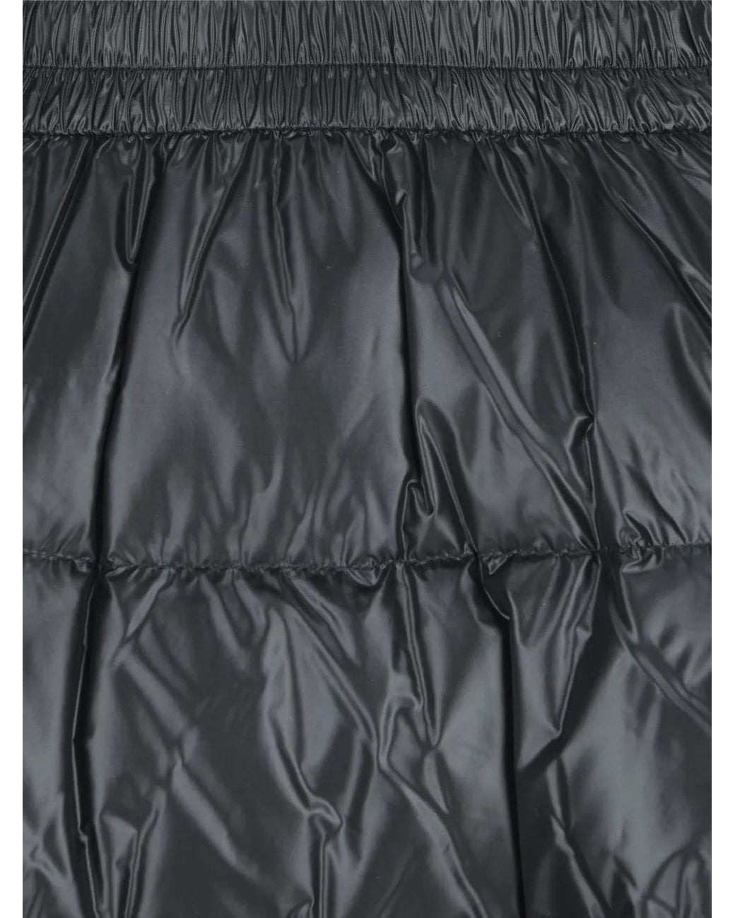 Moncler Gray Quilted Flared Midi Skirt