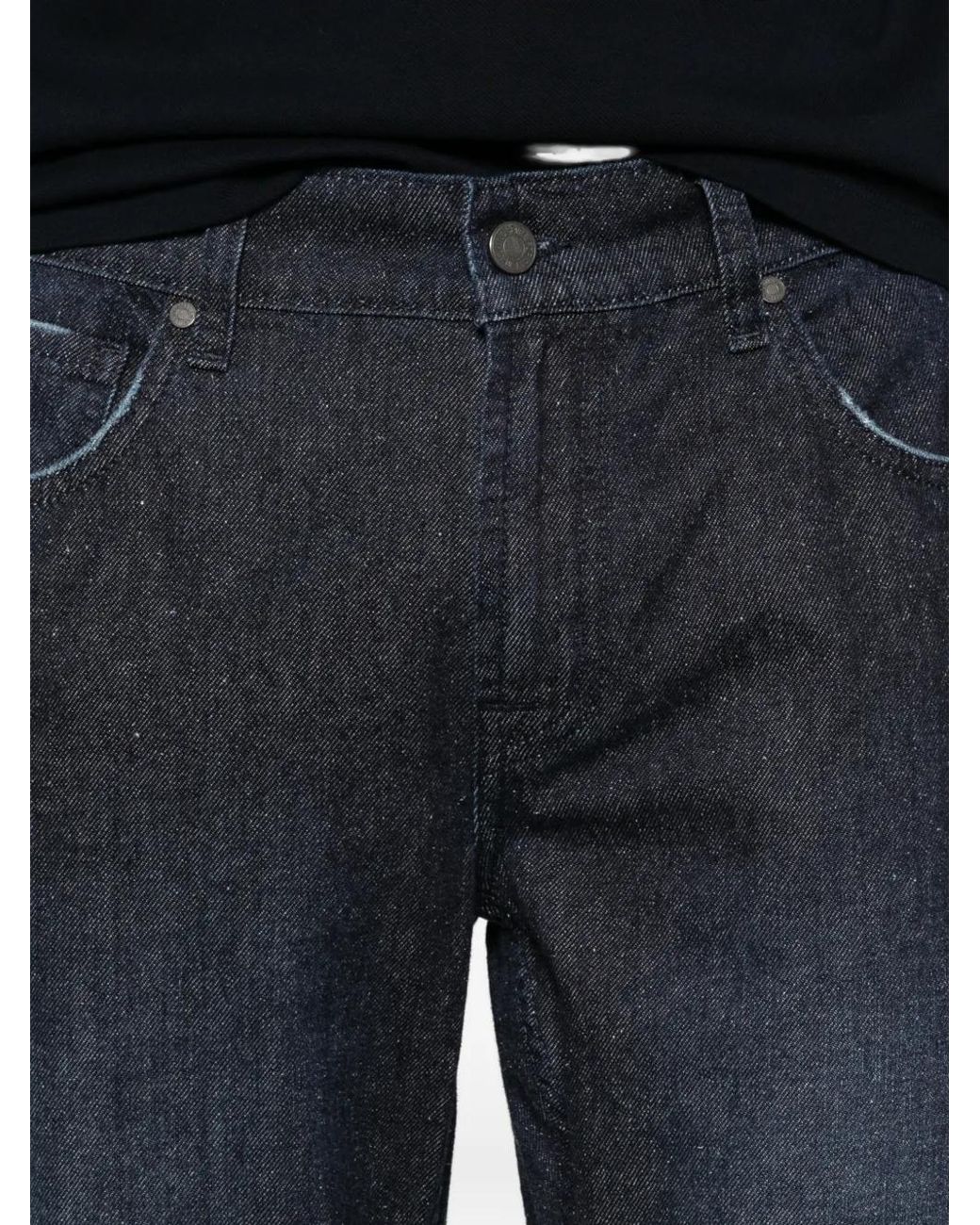 7 For All Mankind Blue Five-Pocket Denim Jeans for men