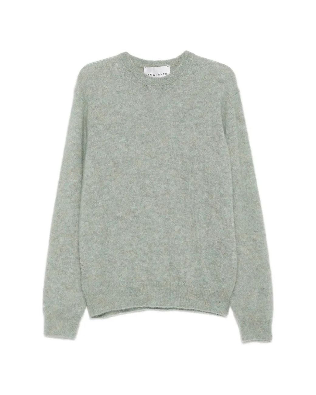 Amaranto Gebürsteter Strickpullover in Gray für Herren