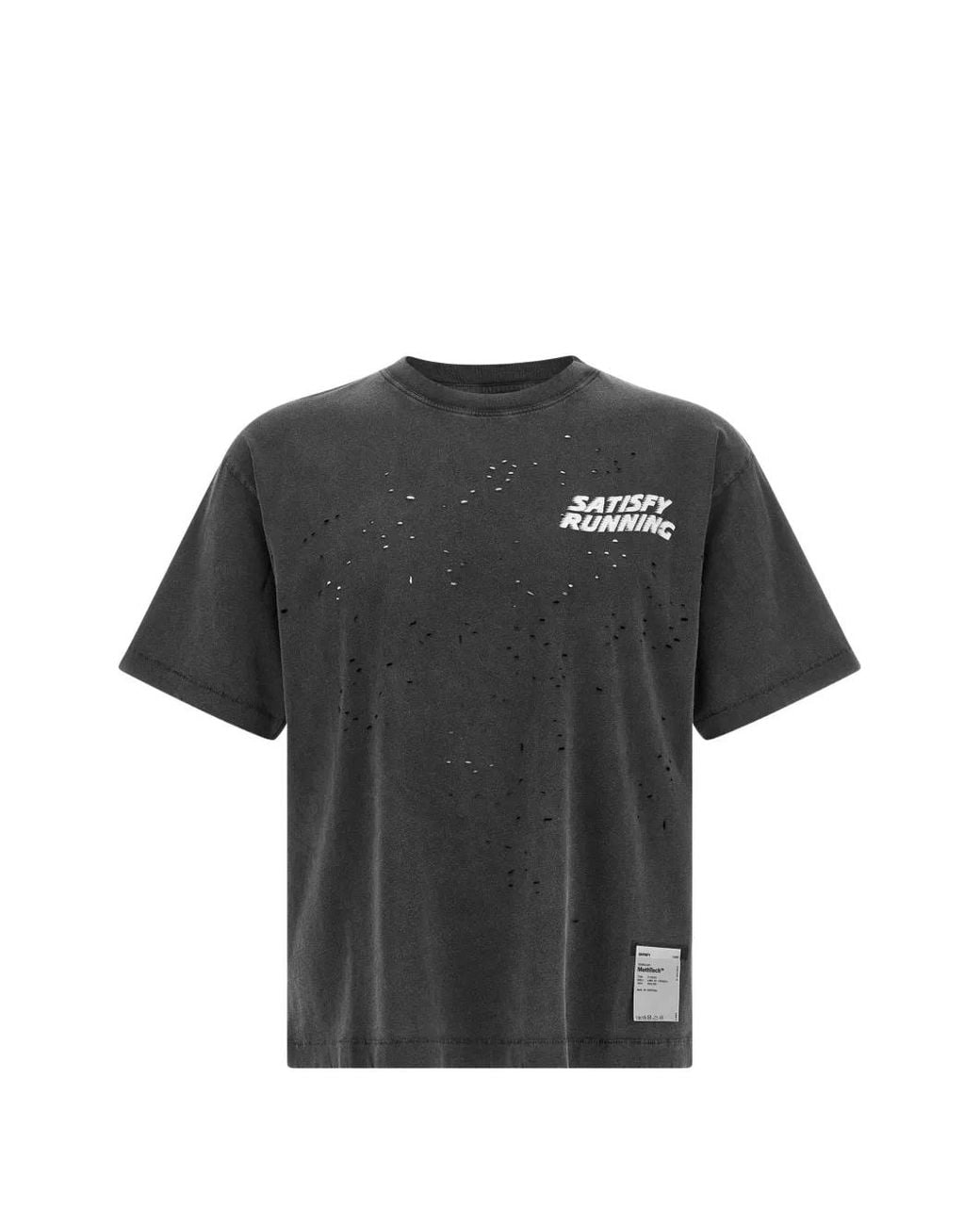 Satisfy Black Mothtech Distressed T-Shirt for men