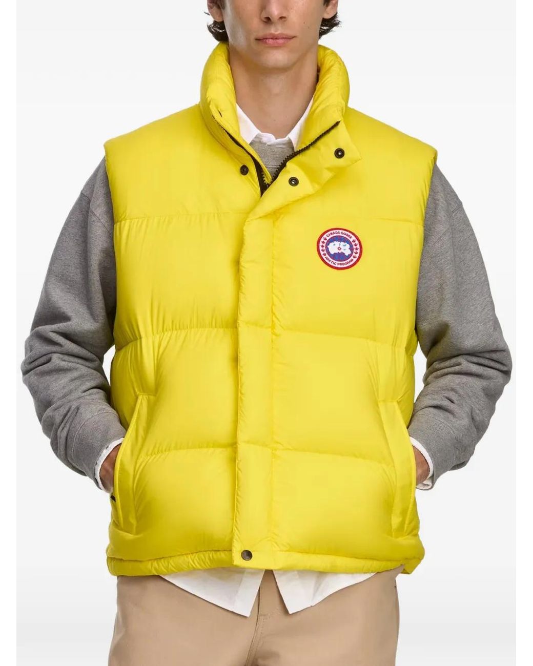Canada Goose Yellow Quilted Gilet for men