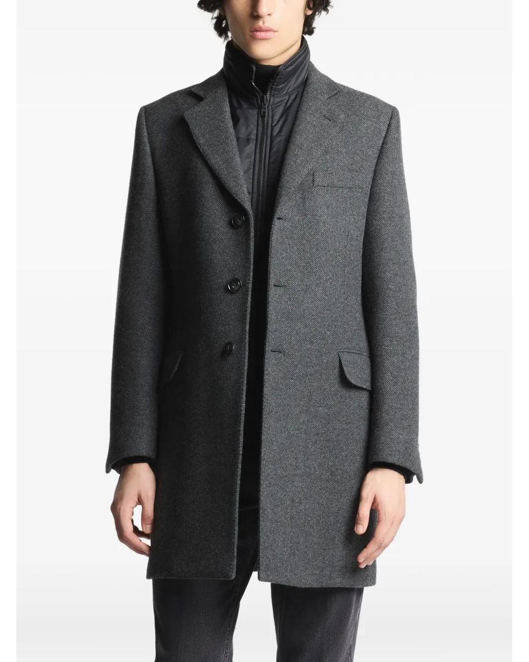 Fay Gray Manteau Double À Motif De Chevrons for men
