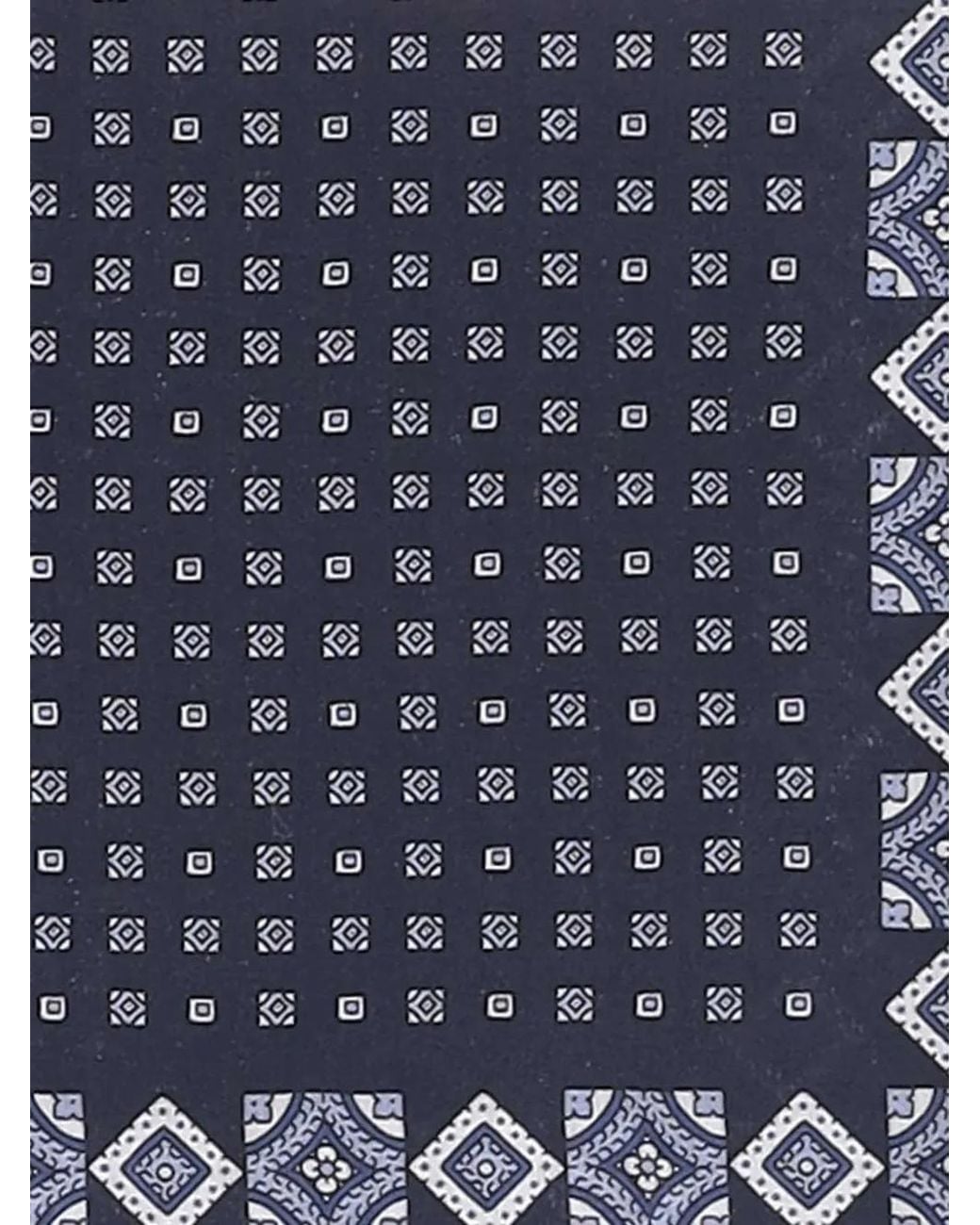 Boss Blue Geometric-Print Pocket Square for men