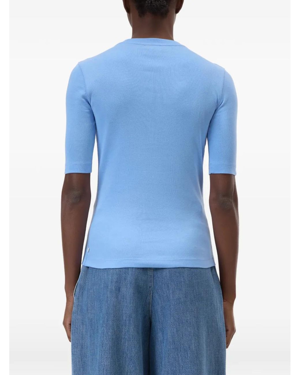 Closed Blue Crew-Neck Short-Sleeve T-Shirt