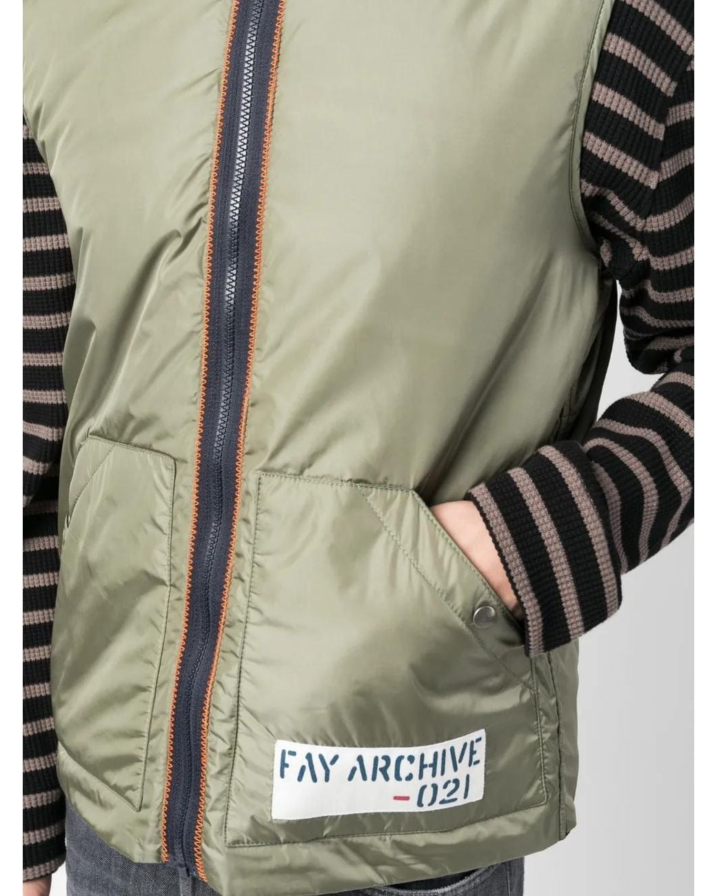 Gilet À Patch Logo Fay pour homme en coloris Green