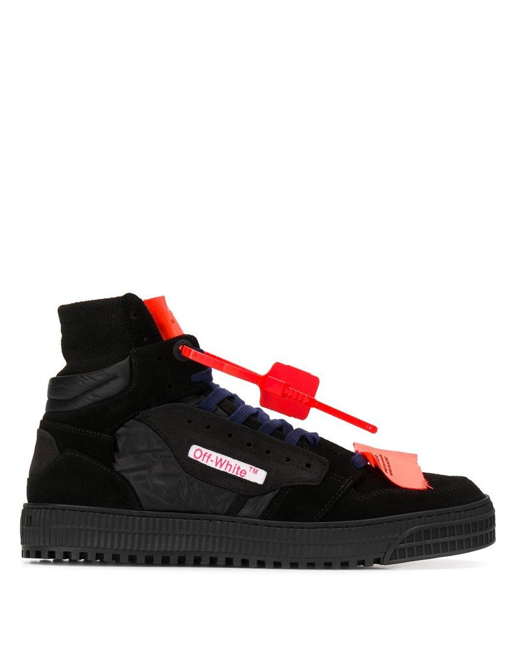 off white court high top trainers