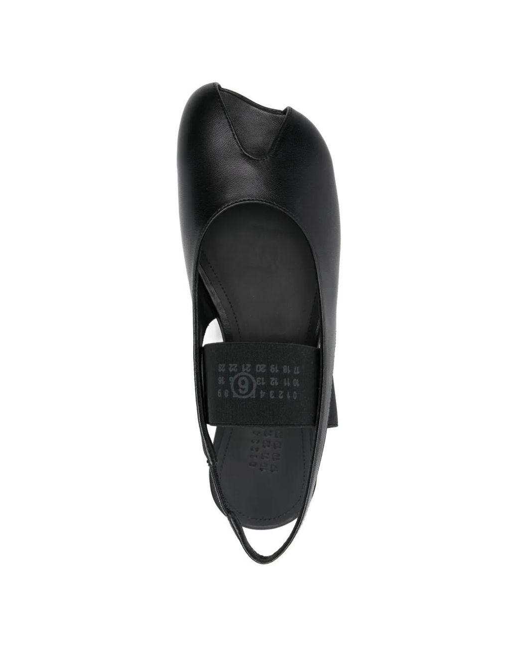 MM6 by Maison Margiela Black Split-Toe Slingback Sandals