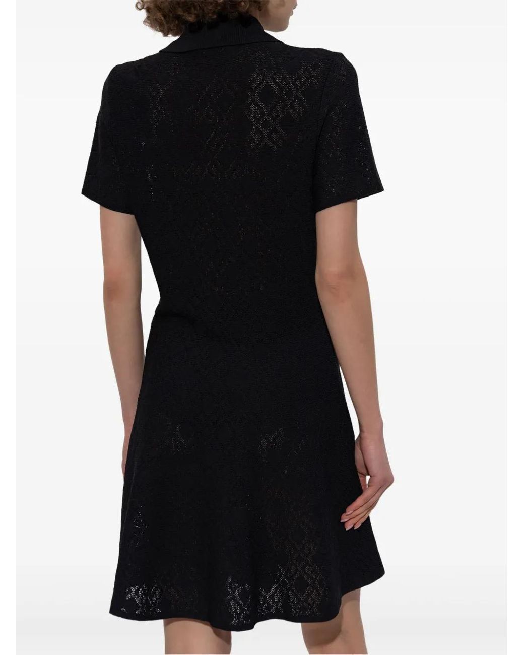 Givenchy Black Polo-Strickkleid