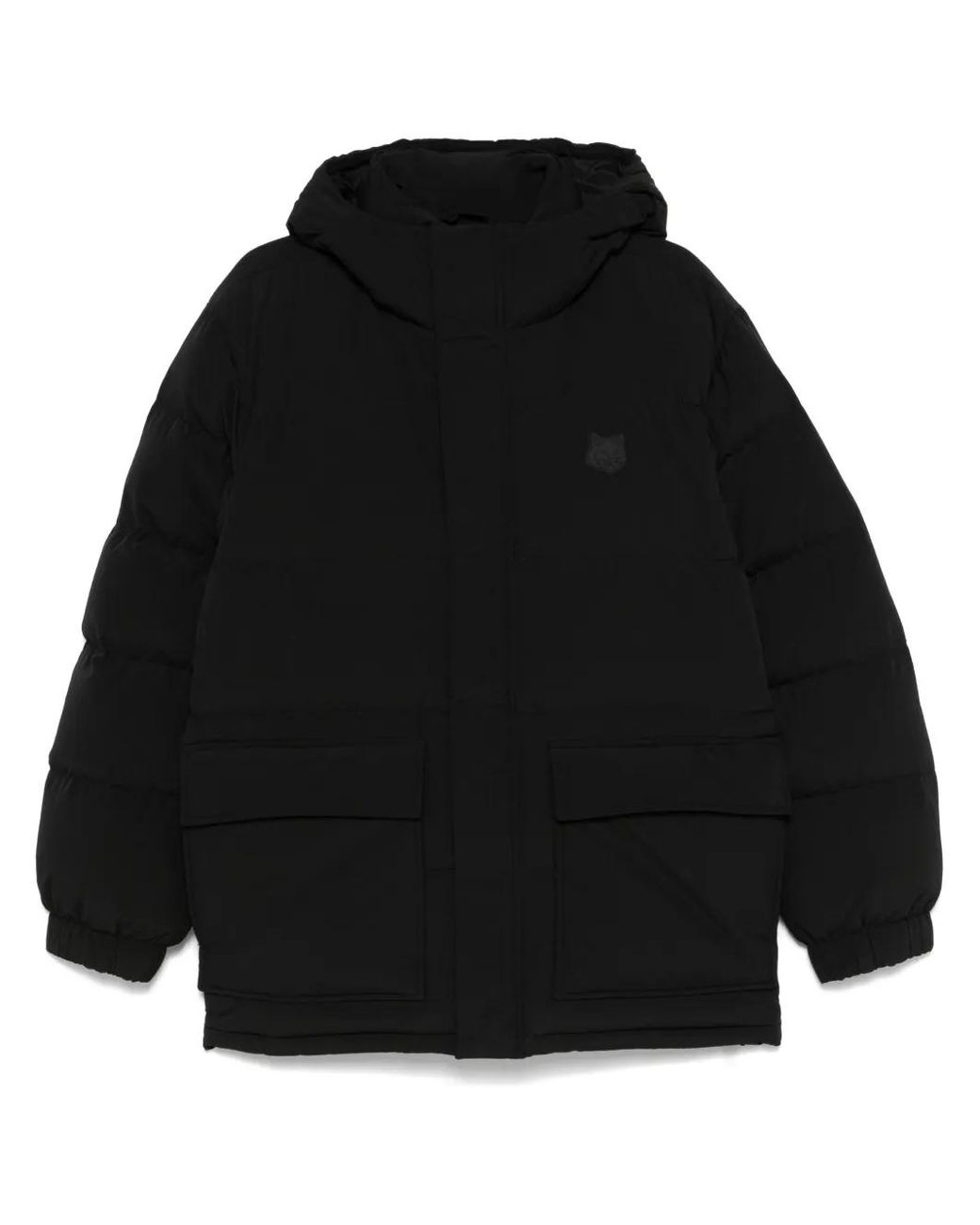 Maison Kitsuné Black Puffer Jacket for men