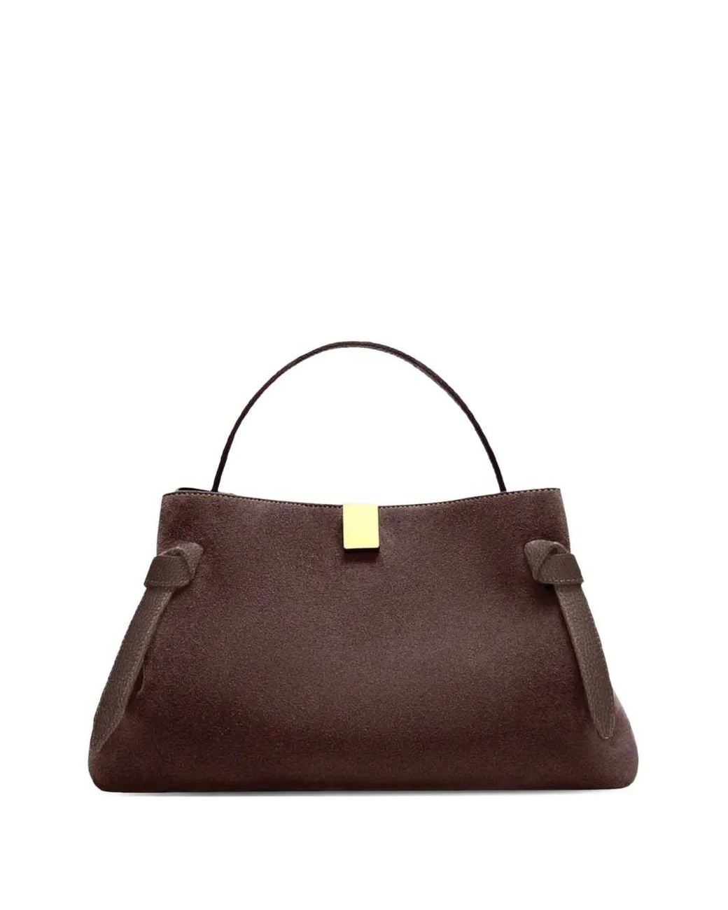 Yuzefi Brown Gyoza Suede Tote Bag