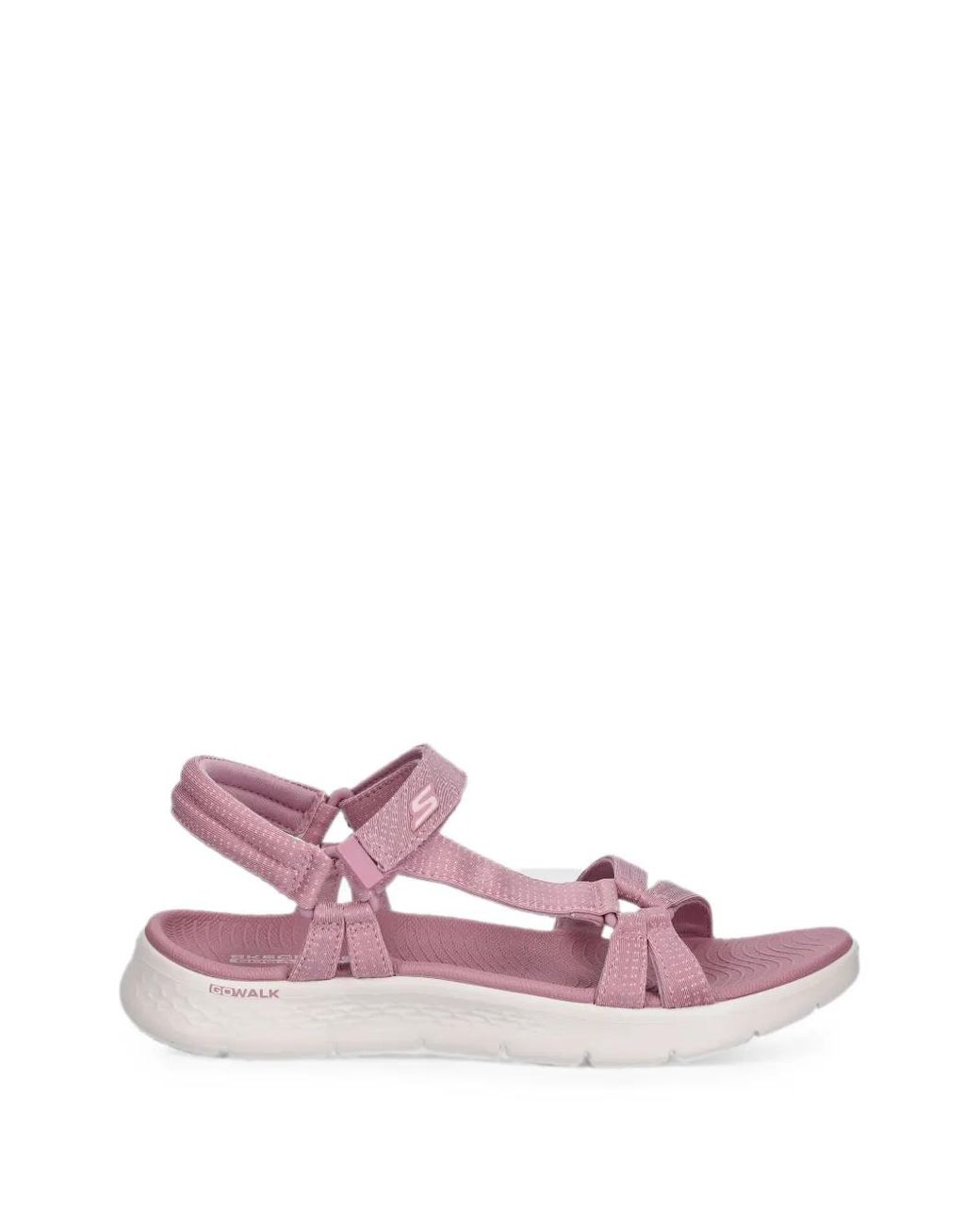 Skechers Pink Go Walk Flex Touch-Strap Sandals