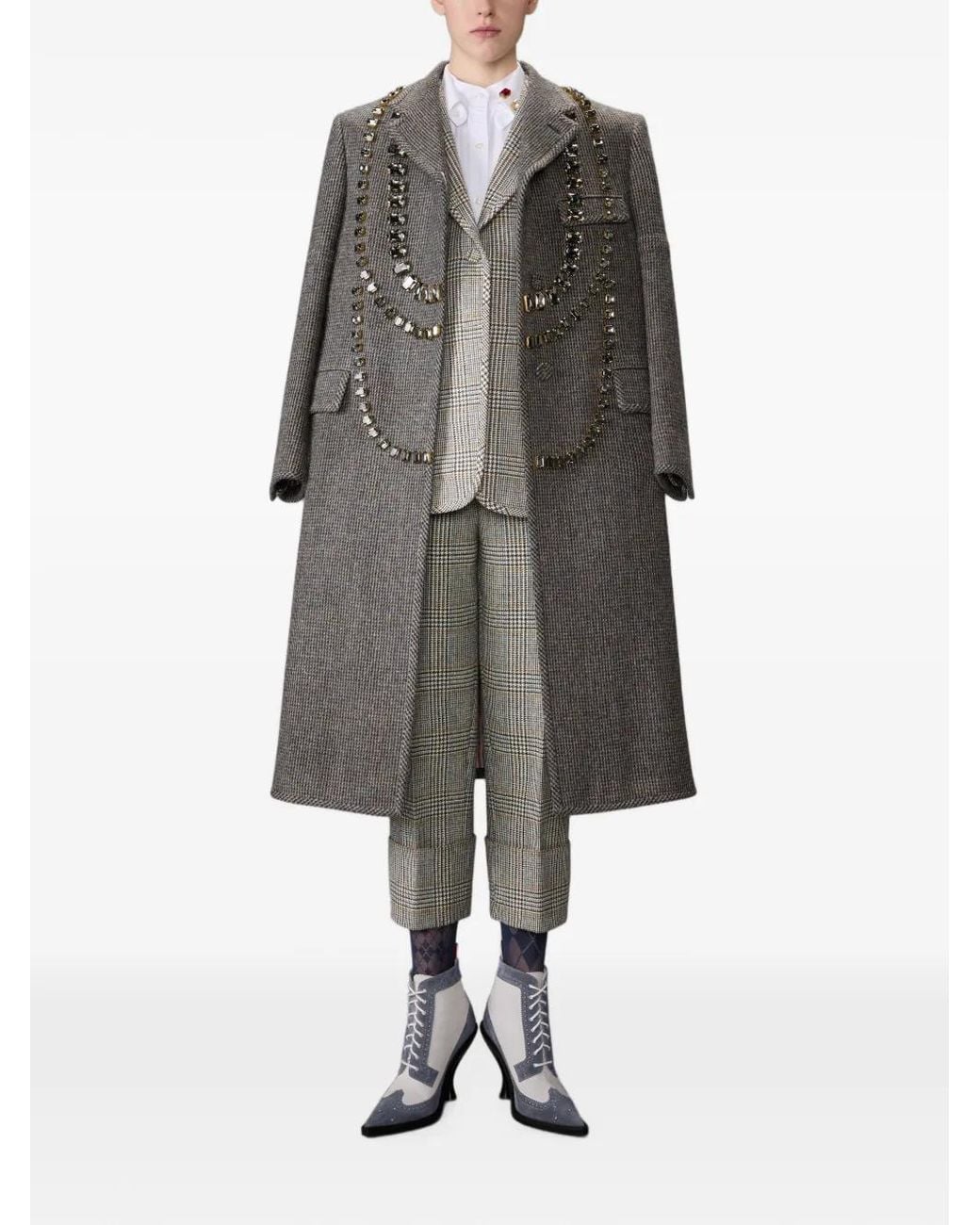 Thom Browne Gray Hunting Tweed Armband Blazer