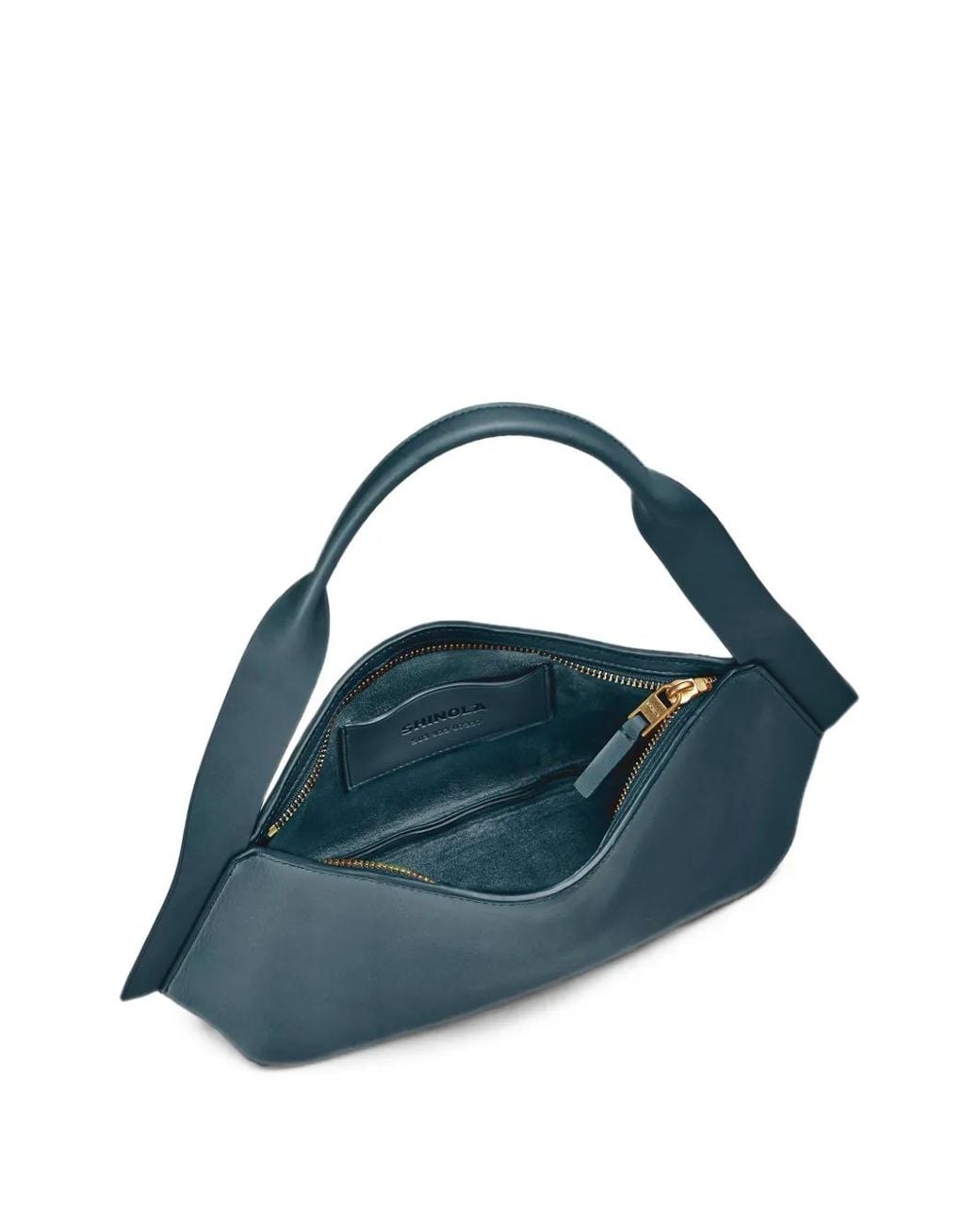Shinola Blue Small Derby Leather Shoulder Bag