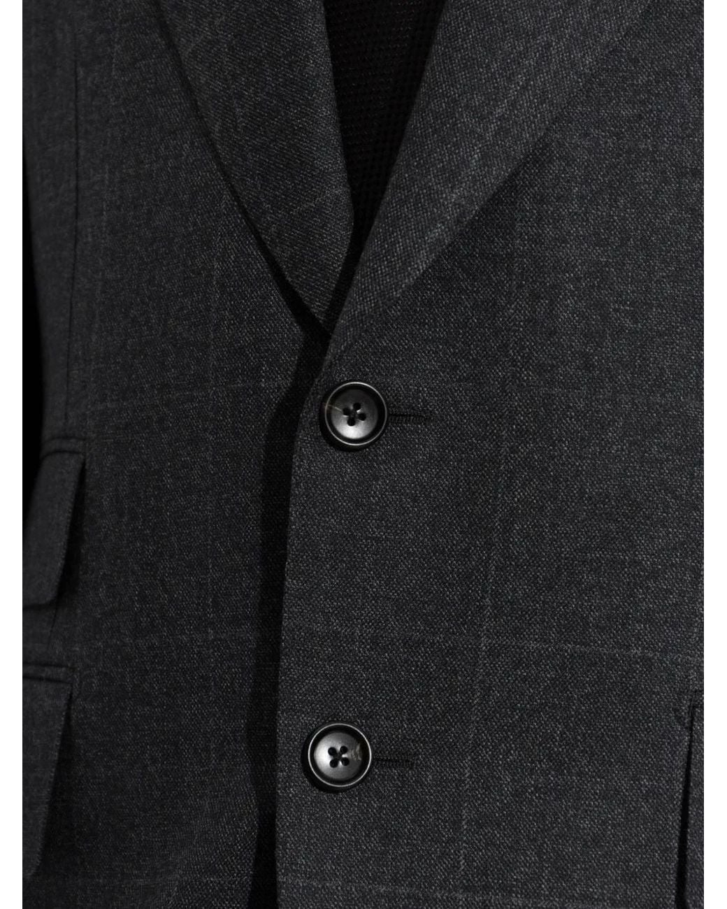 Tom Ford Black Check-Pattern Wool Suit for men