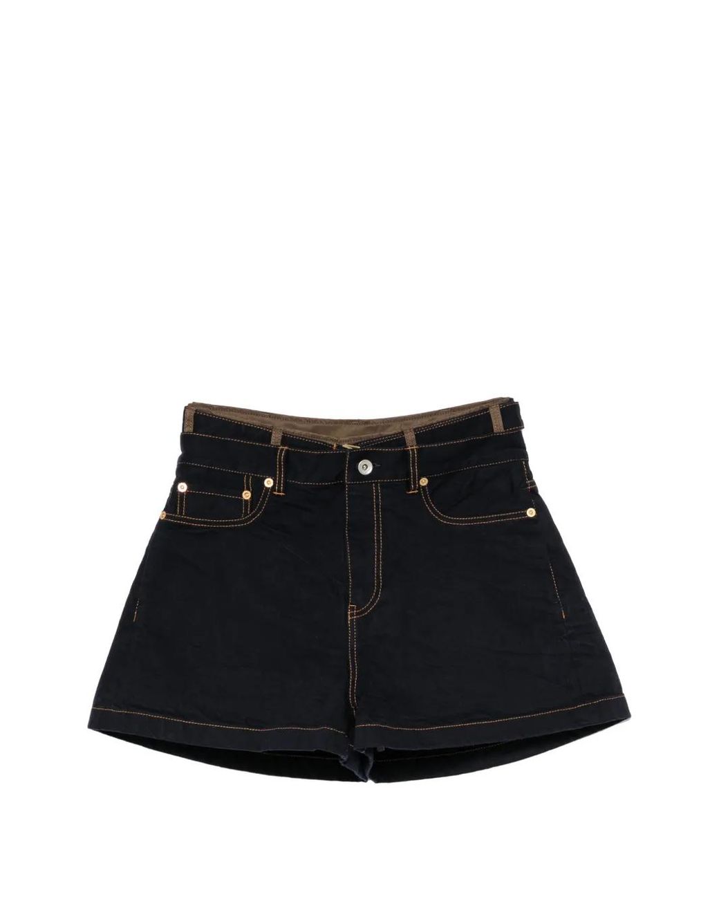 Sacai Black Contrast-Stitch Shorts