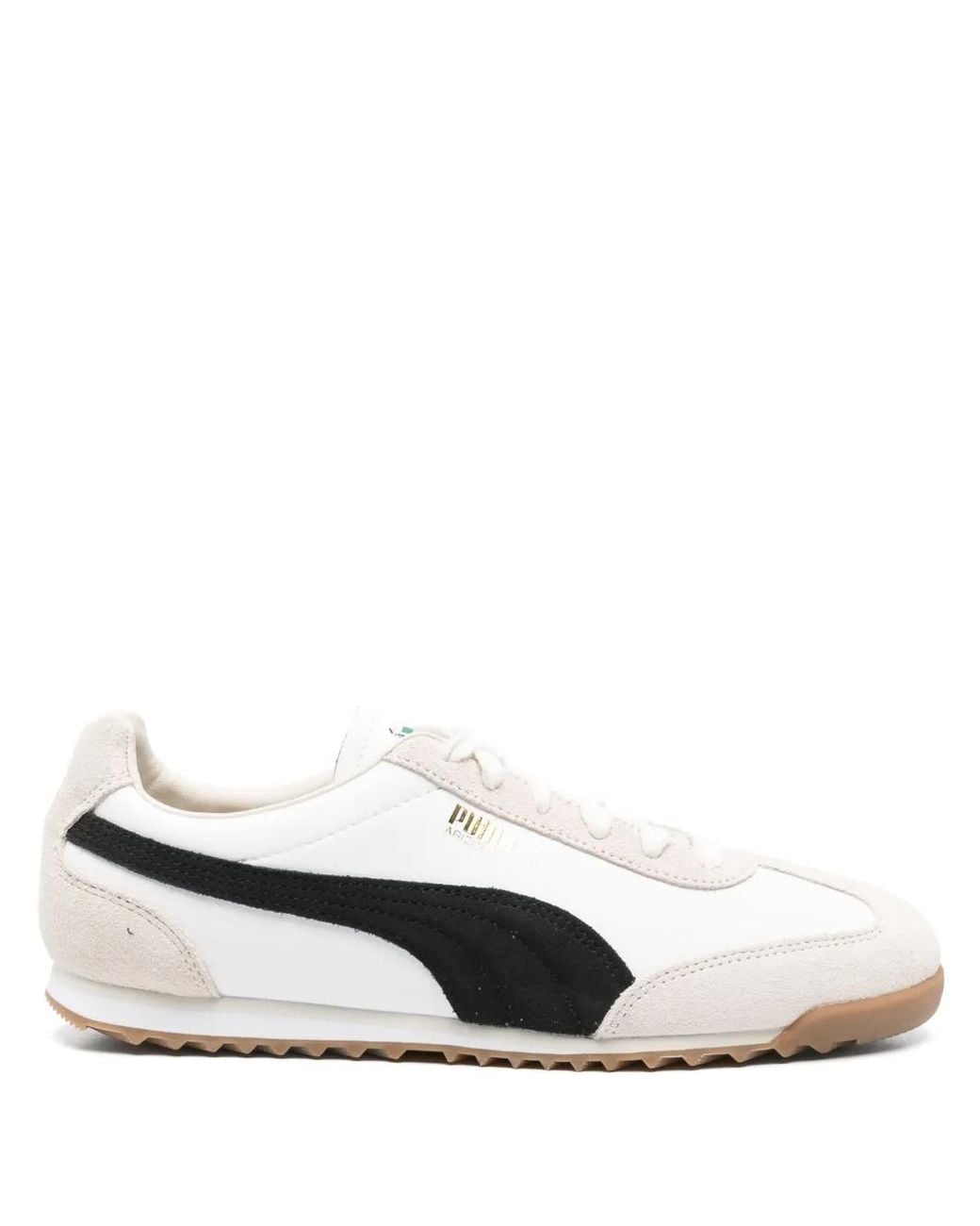 PUMA White Arizona Retro Lace-Up Sneakers