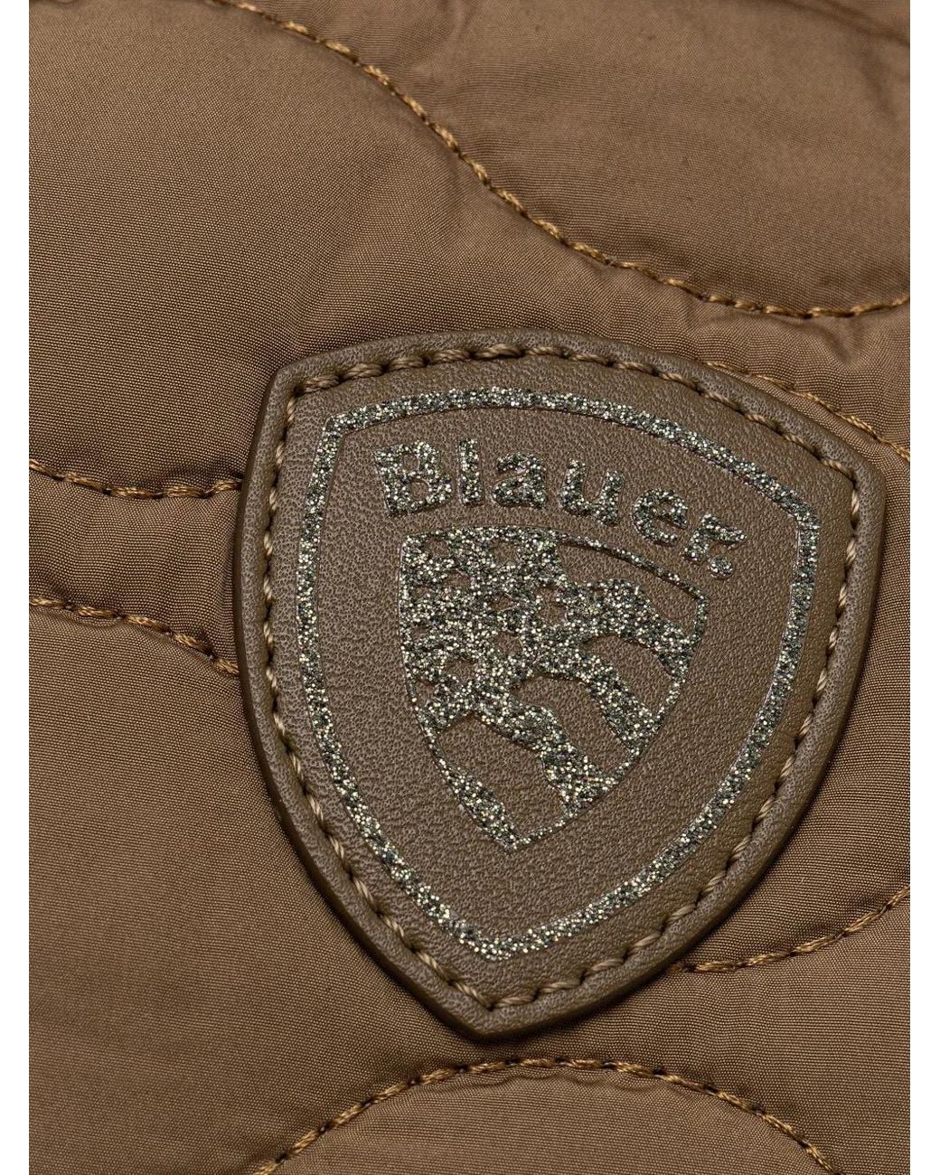 Blauer Brown Quilted Logo-Patch Tote Bag