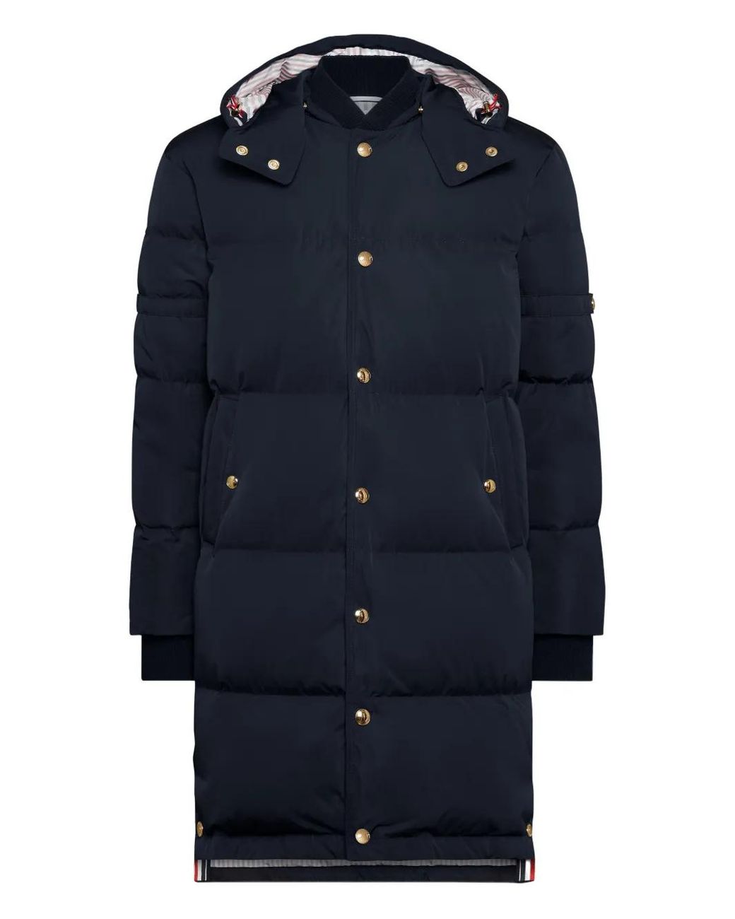 Abrigo Con Capucha Y Botones Thom Browne de hombre de color Blue