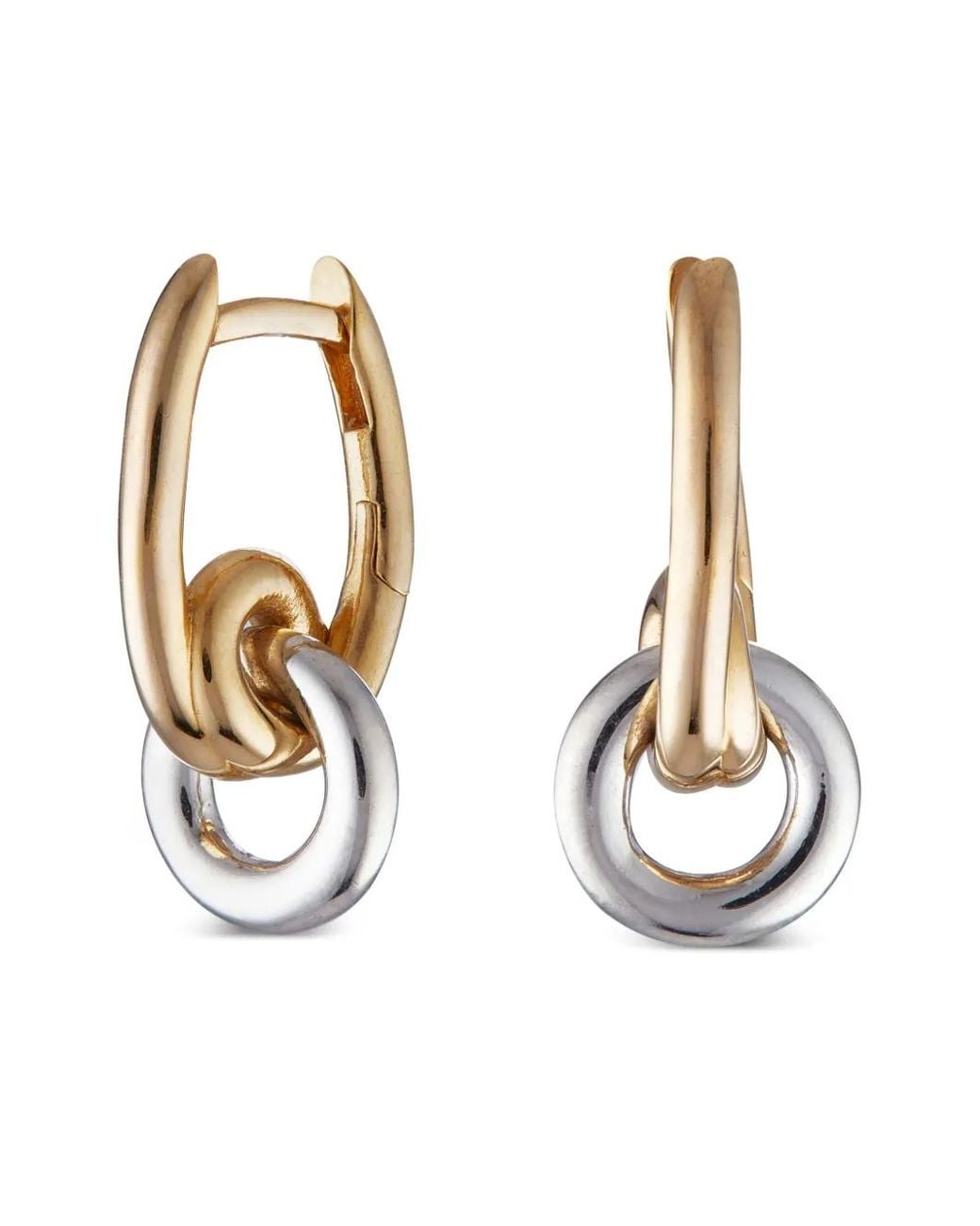 Otiumberg White Loop Drop Hoop Earrings