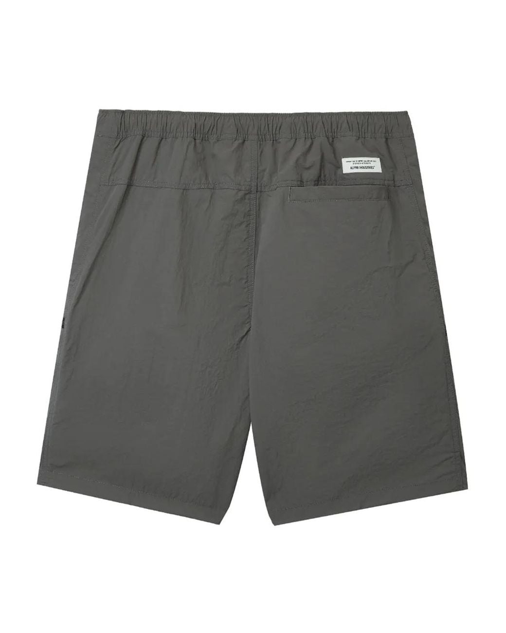 Alpha Industries Gray Logo-Tape Cargo-Pockets Shorts for men