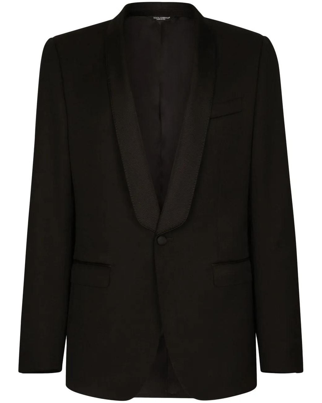 Dolce & Gabbana Black Sicilia-Fit Single-Breasted Blazer for men