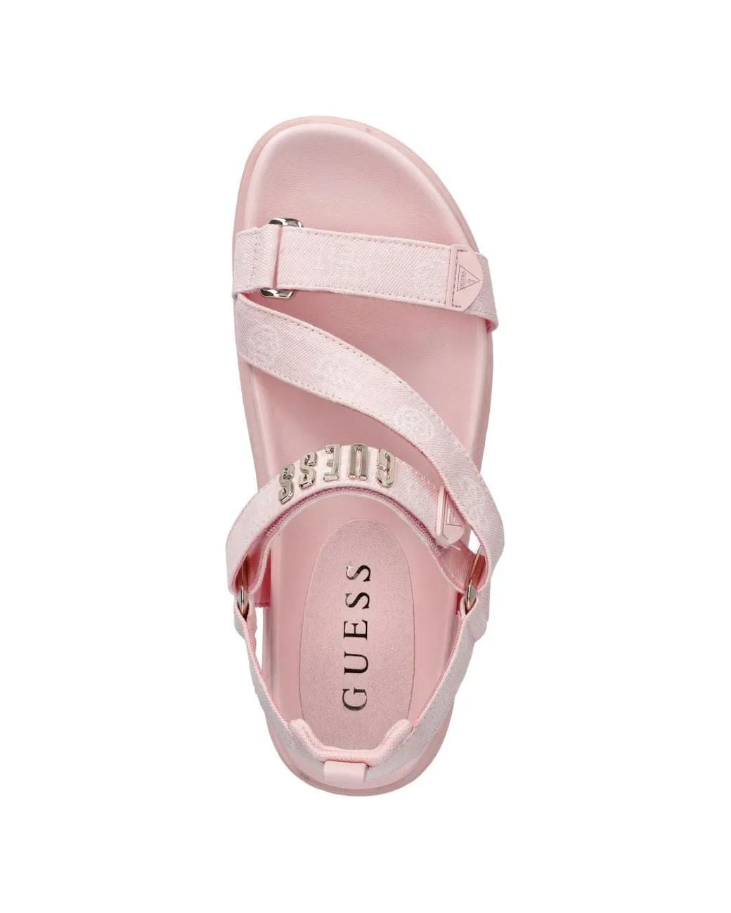 Guess Pink Fetta Denim Sandals