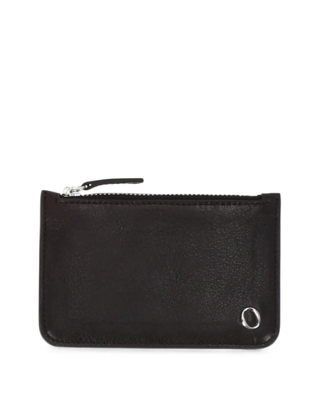 Orciani Black Lagoon Zip-Around Leather Cardholder for men
