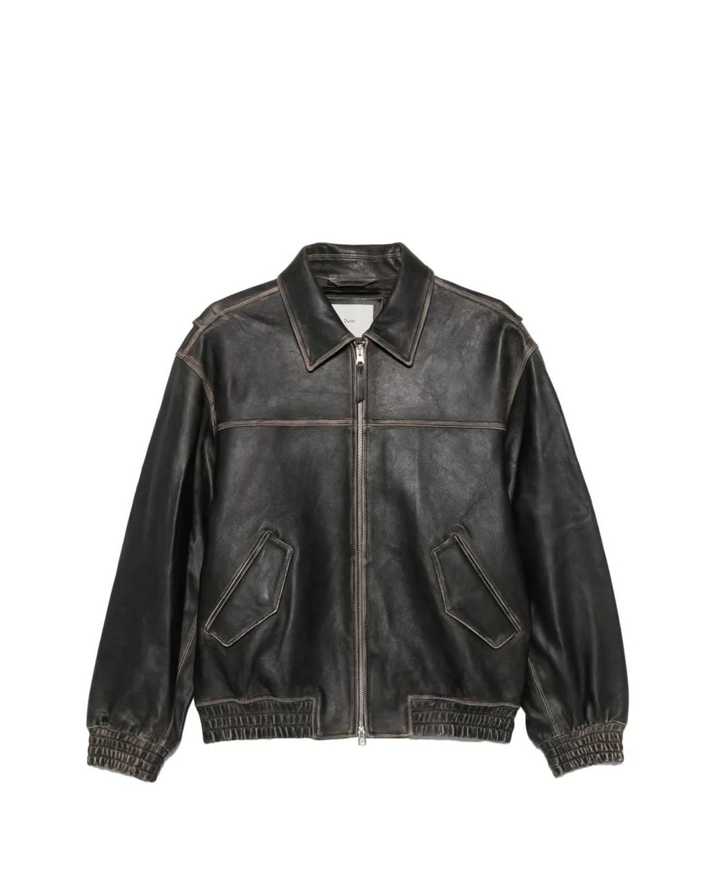 DUNST Black Brushed-Finish Zip-Up Jacket