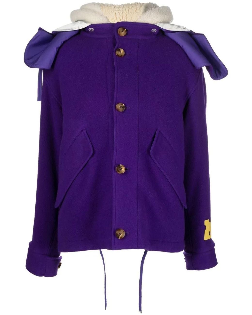 Off-White c/o Virgil Abloh Purple Hooded Reversible Jacket