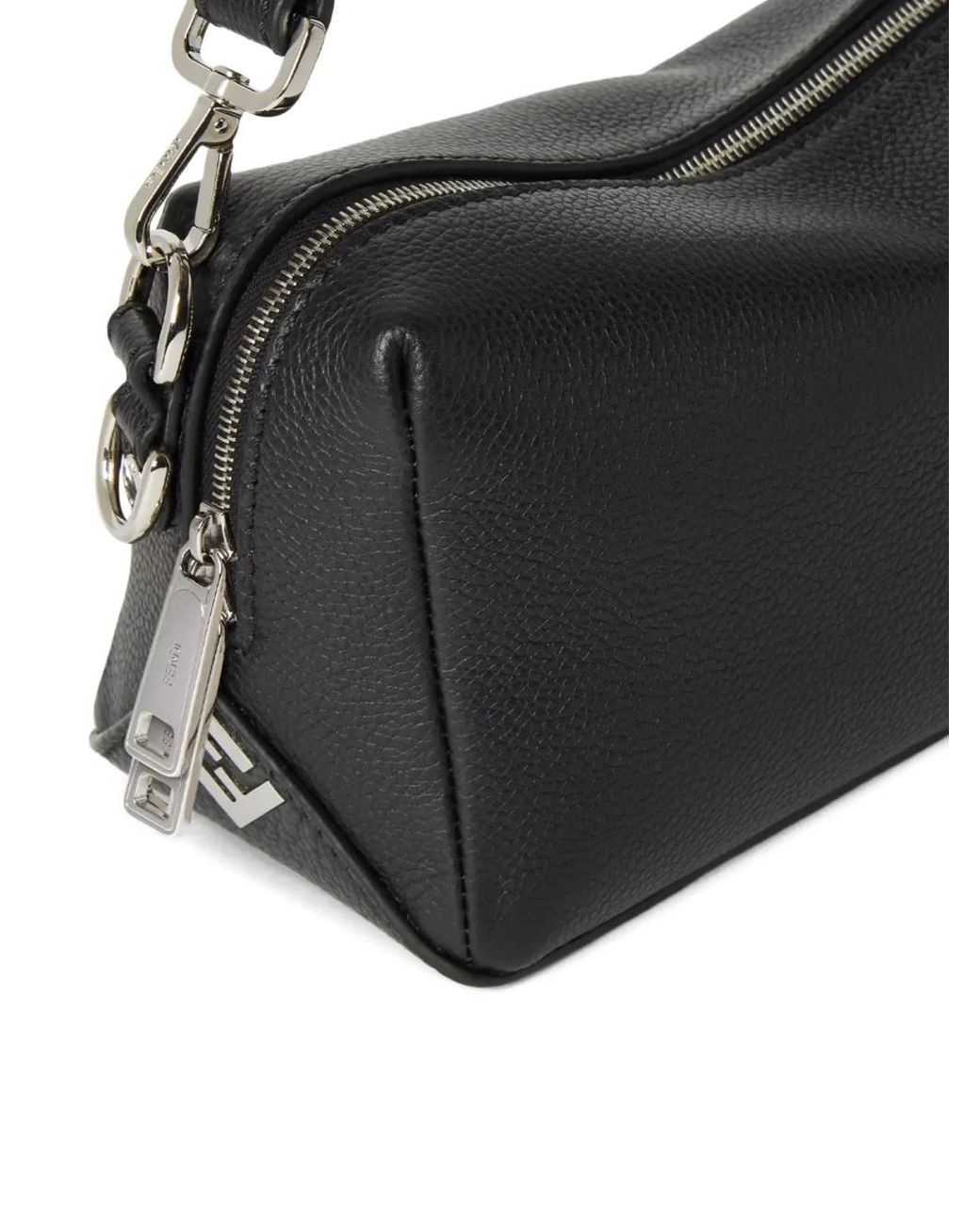 Fendi Black Zip-Fastening Calfskin Shoulder Bag for men