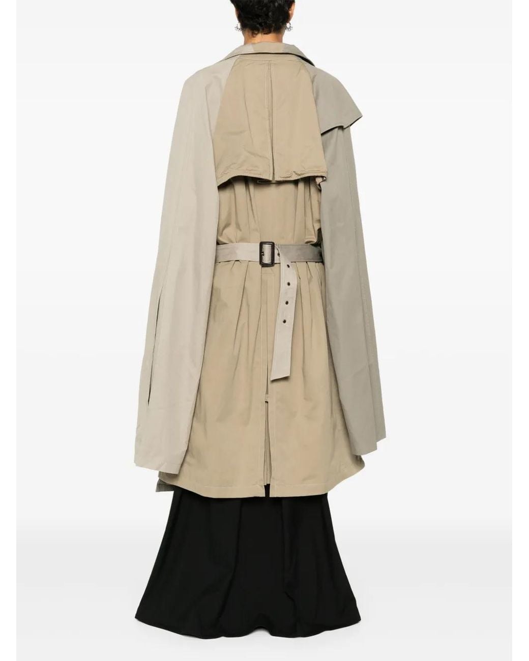 Balenciaga Natural Double Sleeve Trench Coat