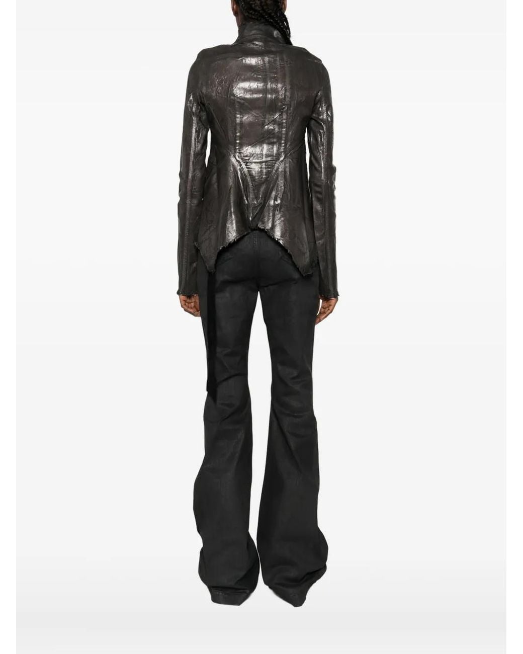 Chaqueta Asimétrica Con Cremallera Rick Owens de color Black