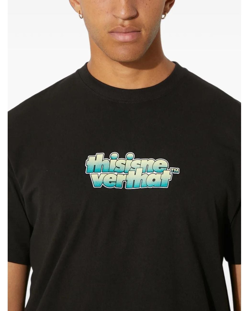 Thisisneverthat Black Ol-Logo T-Shirt for men