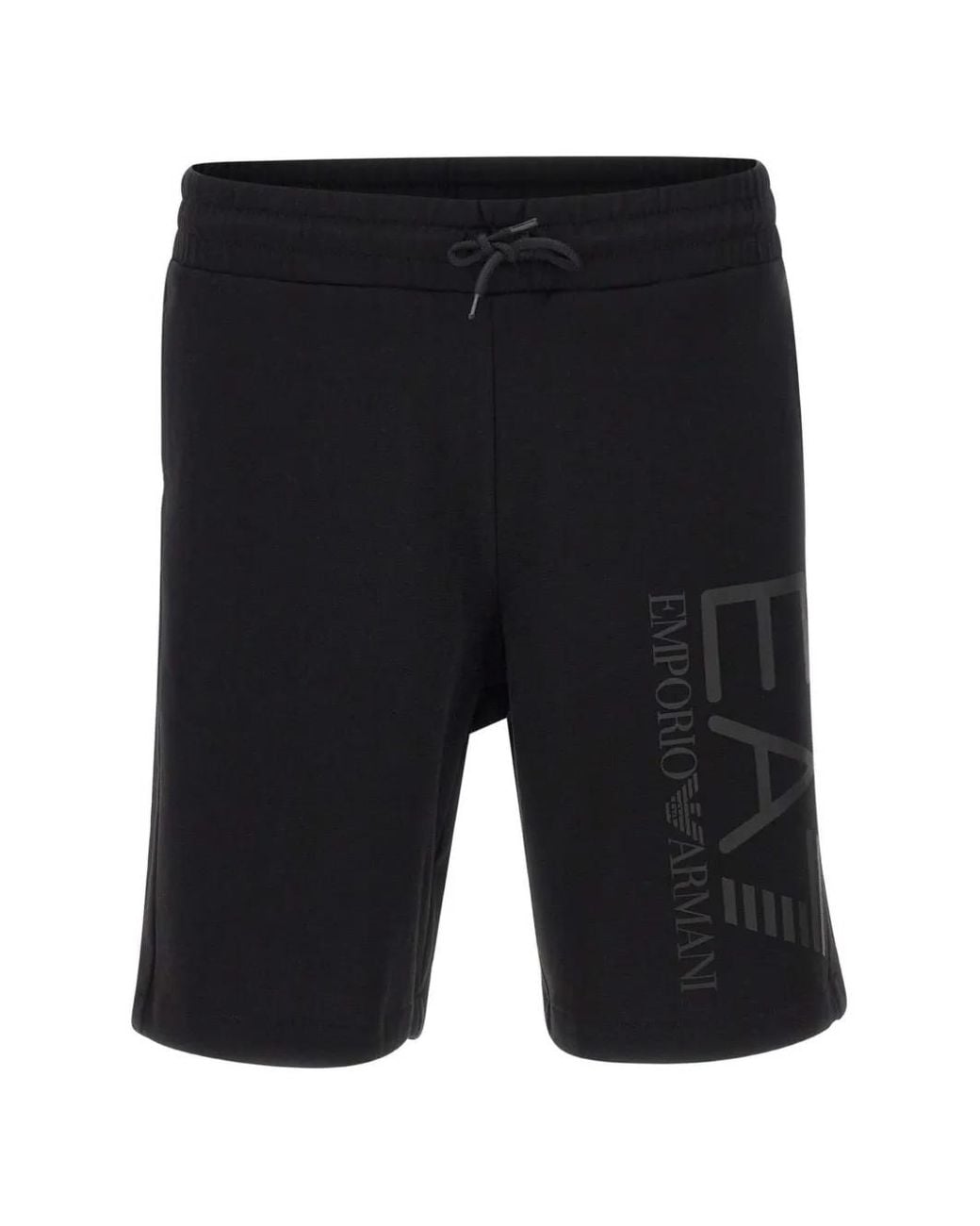 EA7 Black Core Identity Logo Elasticated Shorts for men