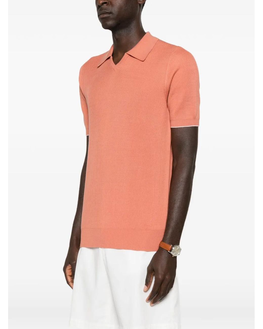 Brunello Cucinelli Orange Tops for men