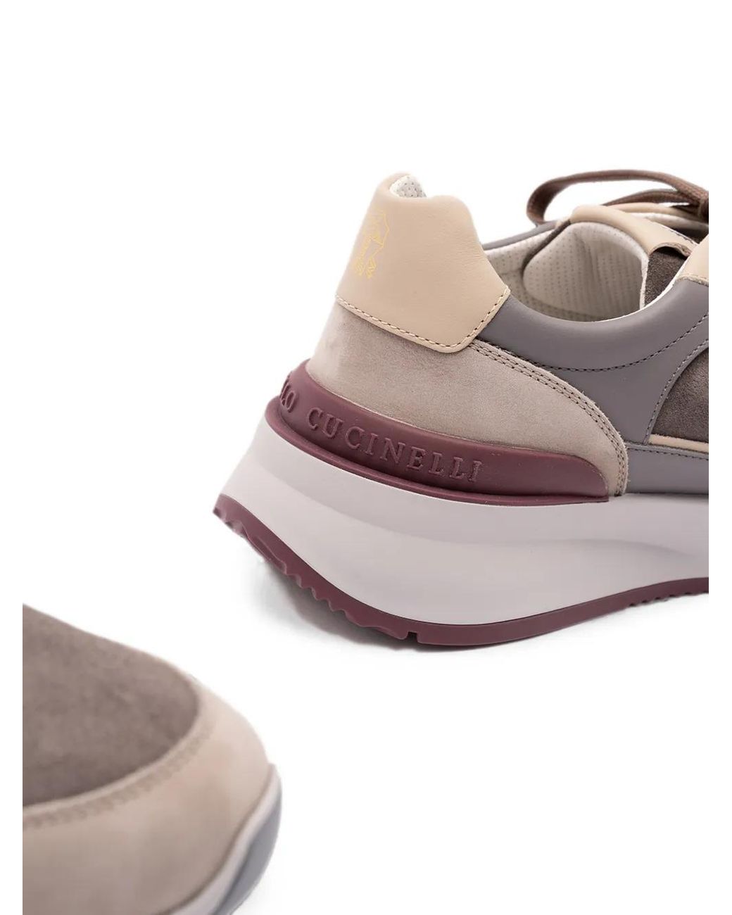 Brunello Cucinelli Pink Nubuck-And-Suede Runners for men