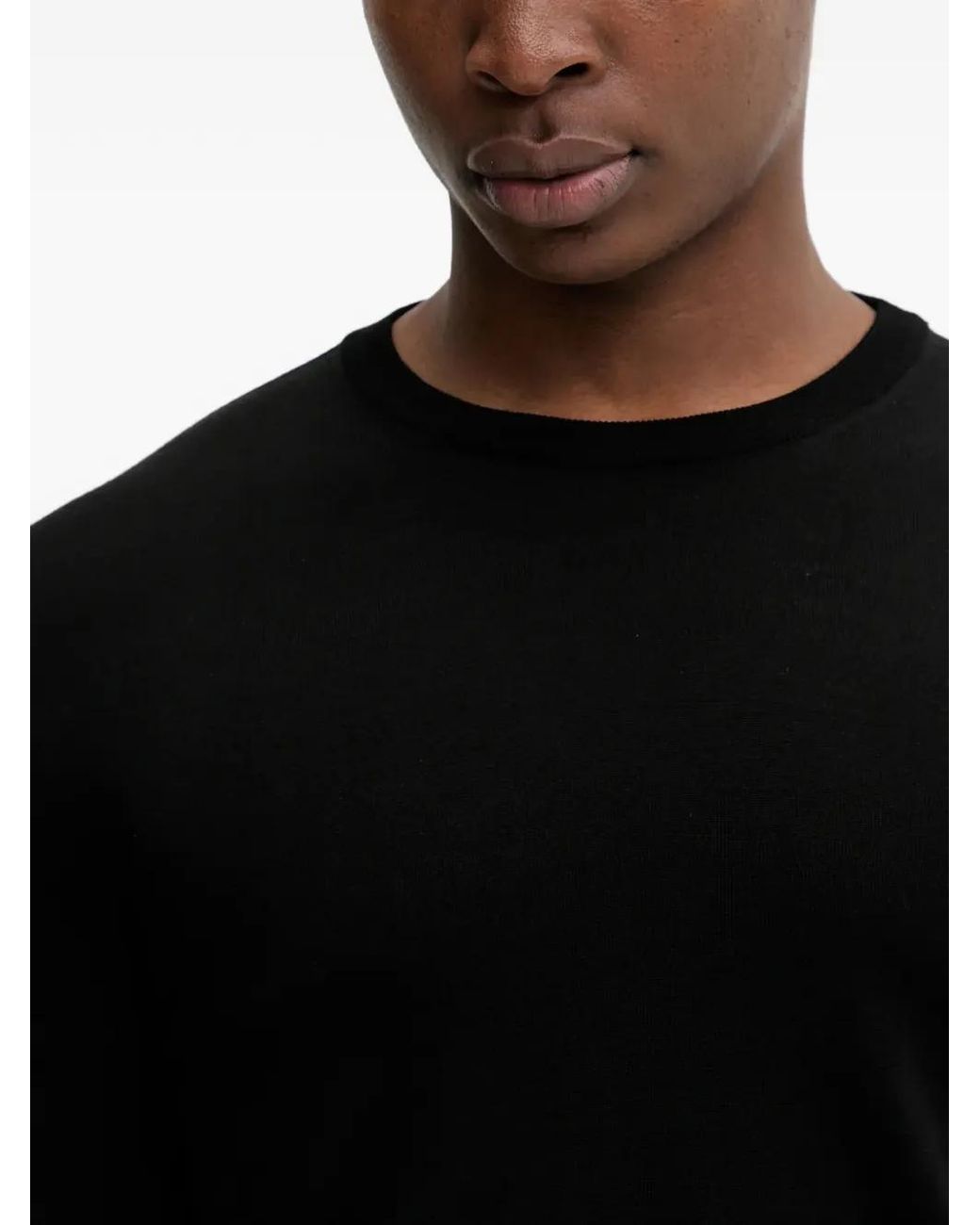 Barena Black Pull À Col Rond for men